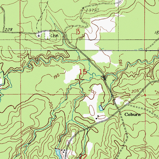 Topographic Map of Faust Branch, LA