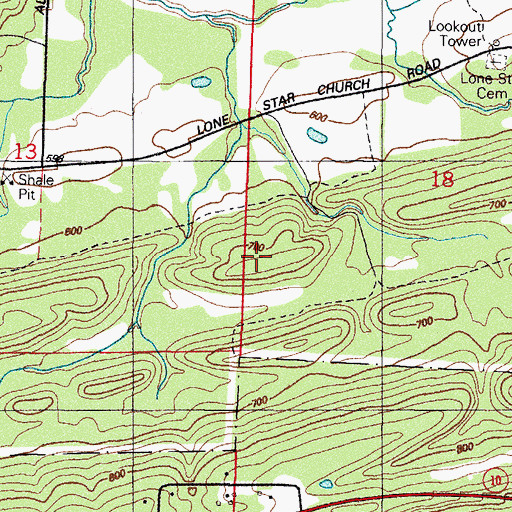 Topographic Map of Pinnacle Ridge, AR