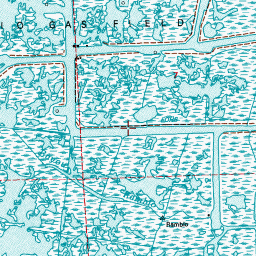 Topographic Map of Fohs Canal, LA