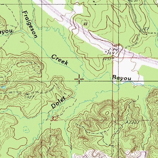 Topographic Map of Fraigeson Creek, LA
