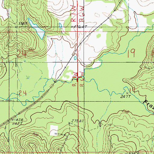 Topographic Map of Frazier Creek, LA