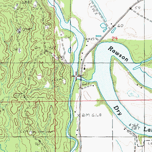 Topographic Map of Gastis Creek, LA