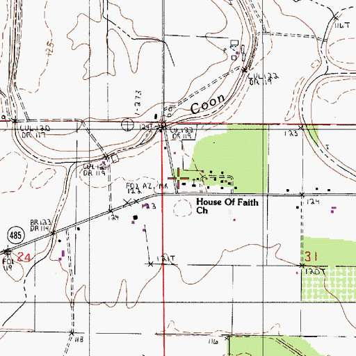 Topographic Map of Gooch School, LA