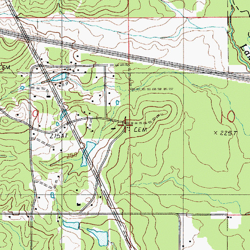 Topographic Map of Holoman - Jones Cemetery, LA
