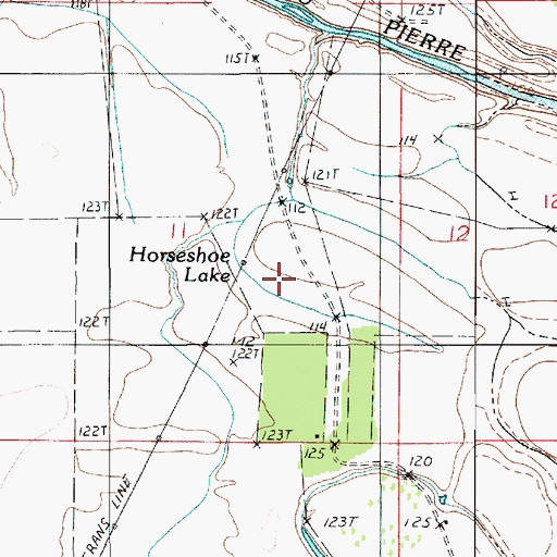 Topographic Map of Horseshoe Lake, LA