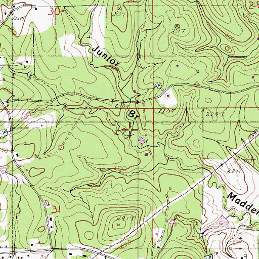Topographic Map of Junior Branch, LA
