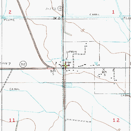 Topographic Map of Klondike School, LA