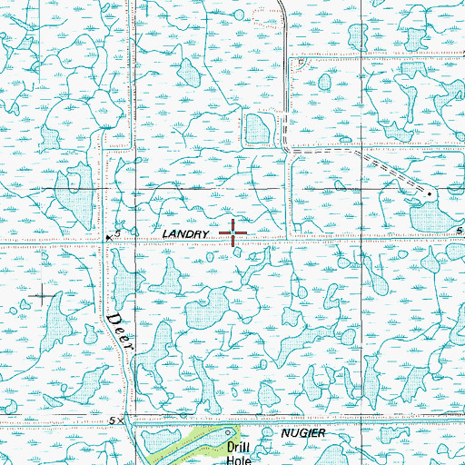 Topographic Map of Landry Canal, LA