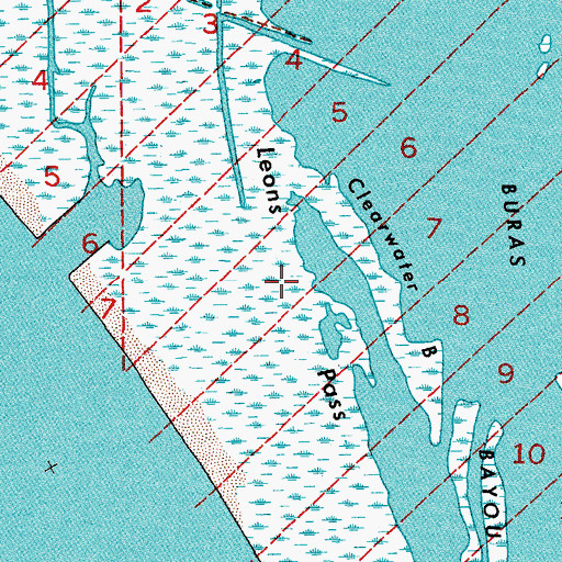 Topographic Map of Leons Pass, LA
