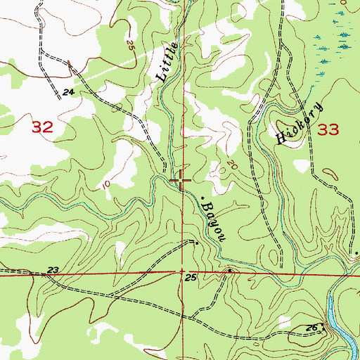 Topographic Map of Little Marsh Bayou, LA