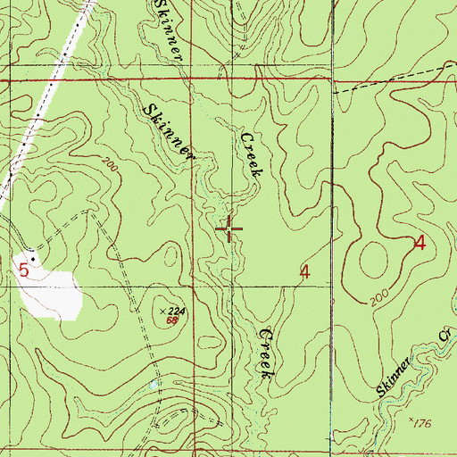 Topographic Map of Little Skinner Creek, LA