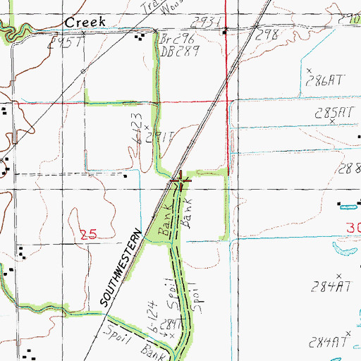 Topographic Map of Pomp Creek, AR