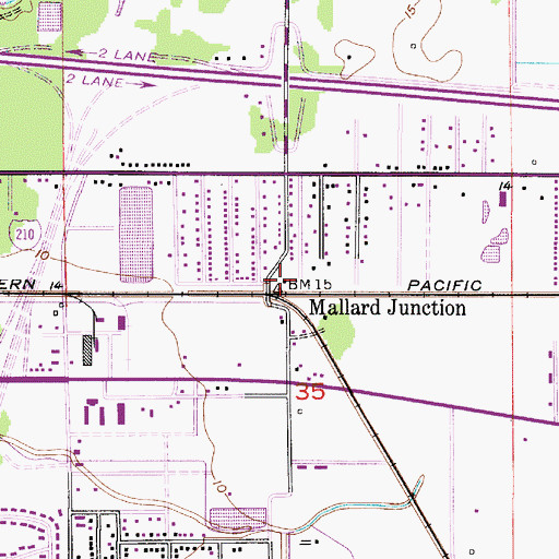Topographic Map of Mallard Junction, LA