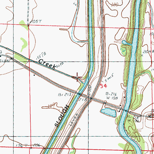 Topographic Map of Pope Creek, AR