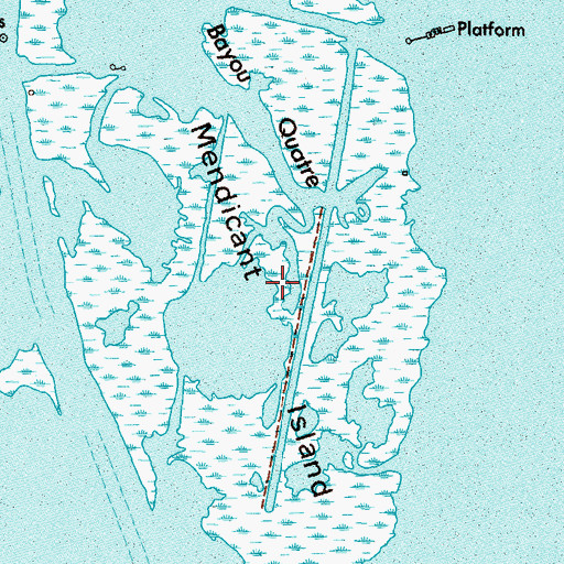 Topographic Map of Mendicant Island, LA