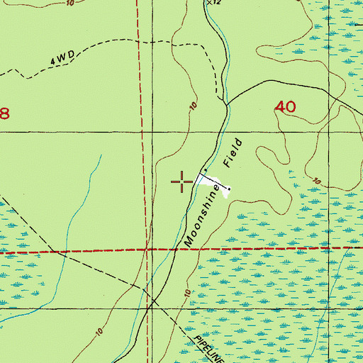 Topographic Map of Moonshine Field, LA