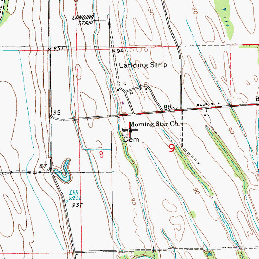 Topographic Map of Morningstar Church, LA