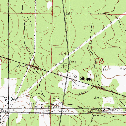 Topographic Map of Mount Zion Cemetery, LA