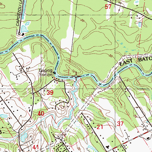 Topographic Map of Muddy Creek, LA
