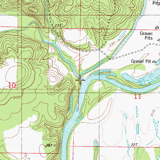 Topographic Map of Prairie Bayou, AR