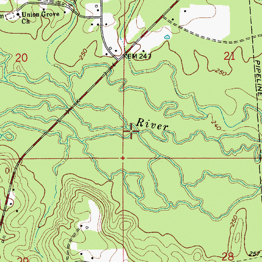 Topographic Map of Parmer Creek, LA
