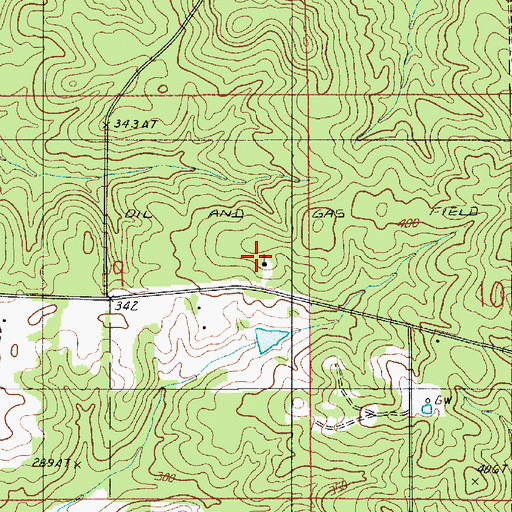 Topographic Map of Pleasant Valley School, LA
