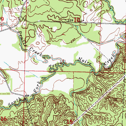 Topographic Map of Pruitt Creek, AR