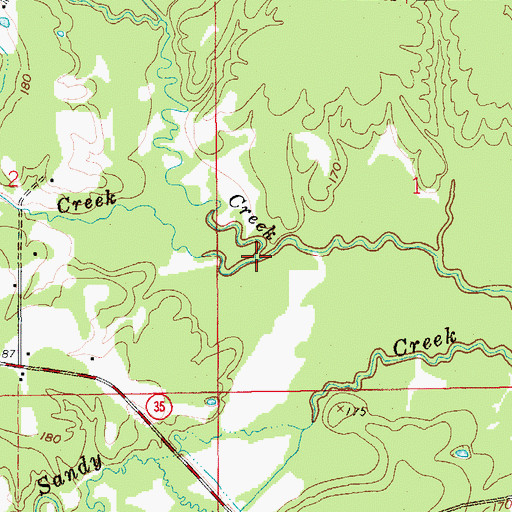 Topographic Map of Puncheon Creek, AR