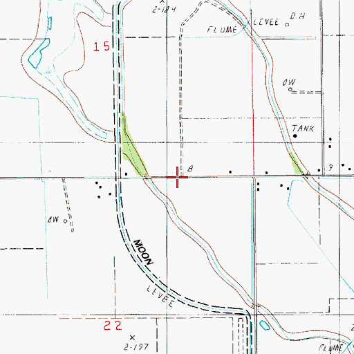 Topographic Map of Riceville Gas Field, LA