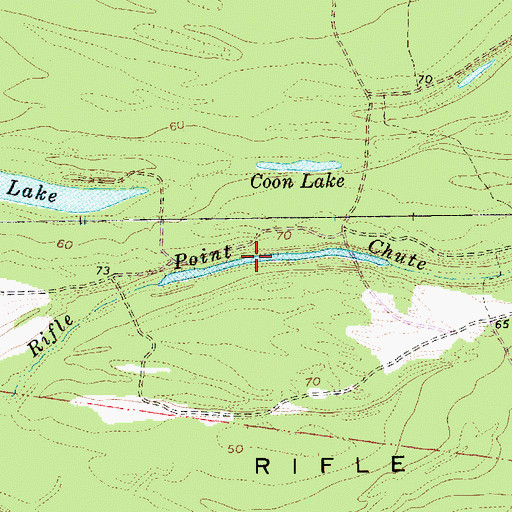 Topographic Map of Rifle Point Chute, LA