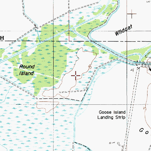 Topographic Map of Round Island, LA