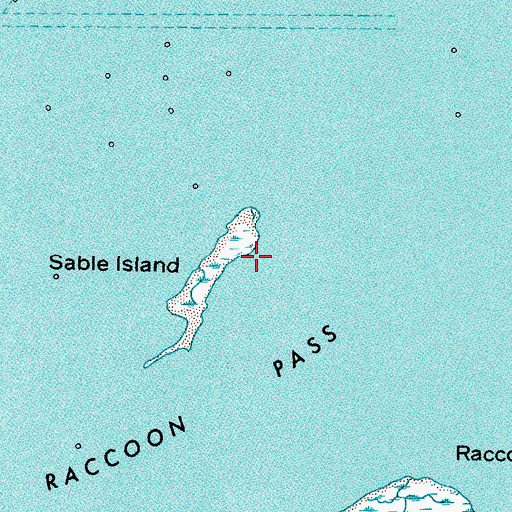 Topographic Map of Sable Island, LA