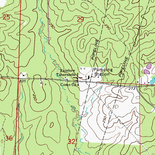 Topographic Map of Rainbow Tabernacle, AR
