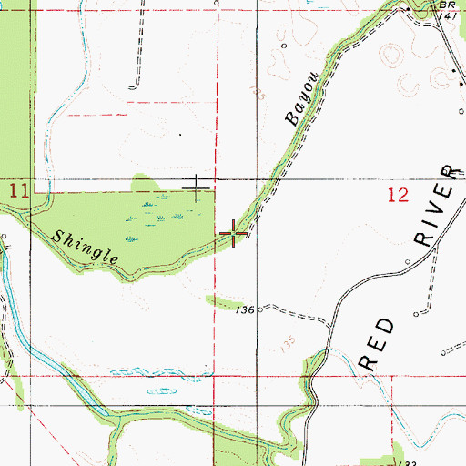 Topographic Map of Shingle Bayou, LA
