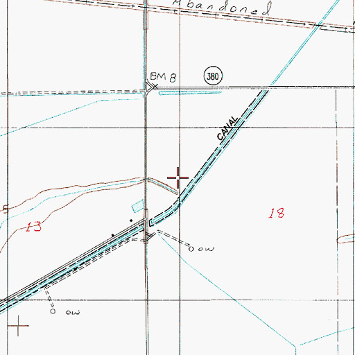 Topographic Map of Southwestern Canal, LA
