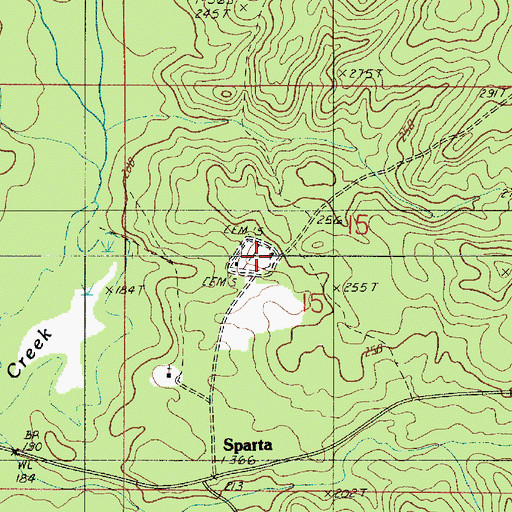 Topographic Map of Old Sparta Cemetery, LA