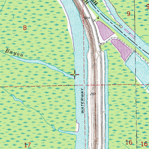 Topographic Map of Stringer Bayou, LA