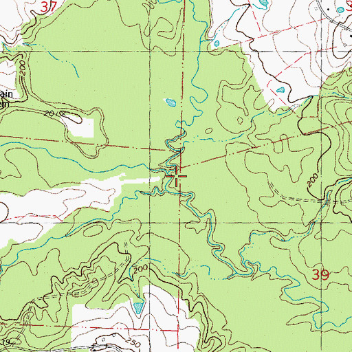 Topographic Map of Stubbs Creek, LA