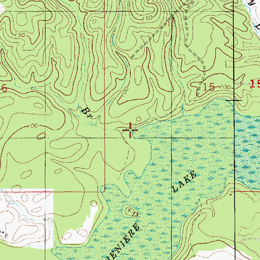 Topographic Map of Tiger Branch, LA