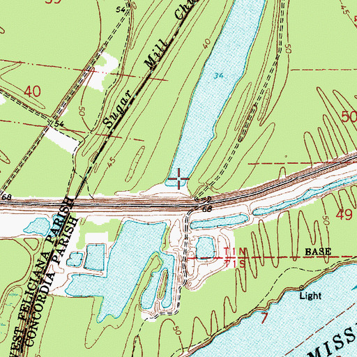 Topographic Map of Upper Old River, LA