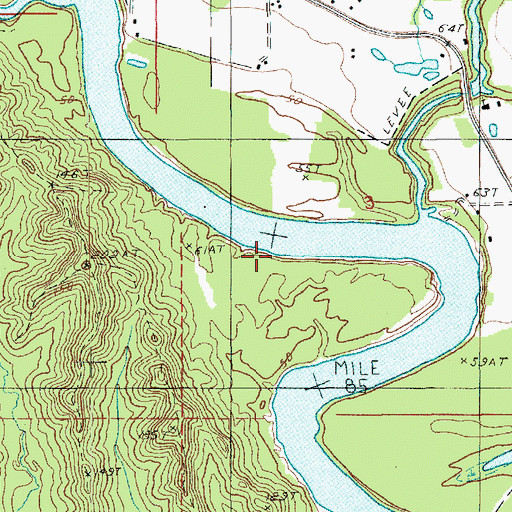 Topographic Map of Wyant Cemetery, LA