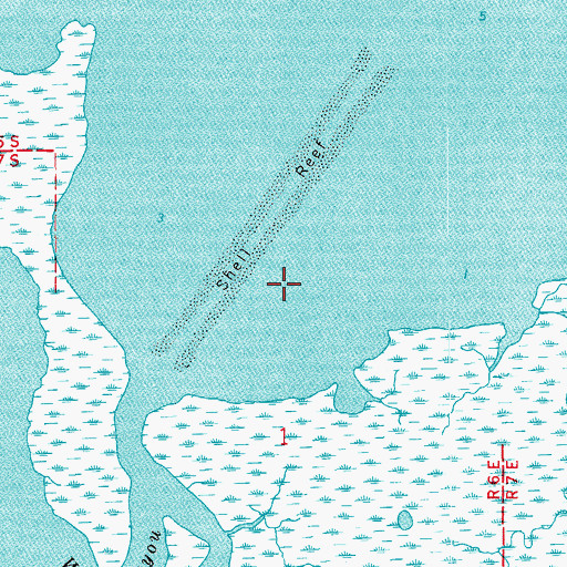 Topographic Map of Worm Cove, LA