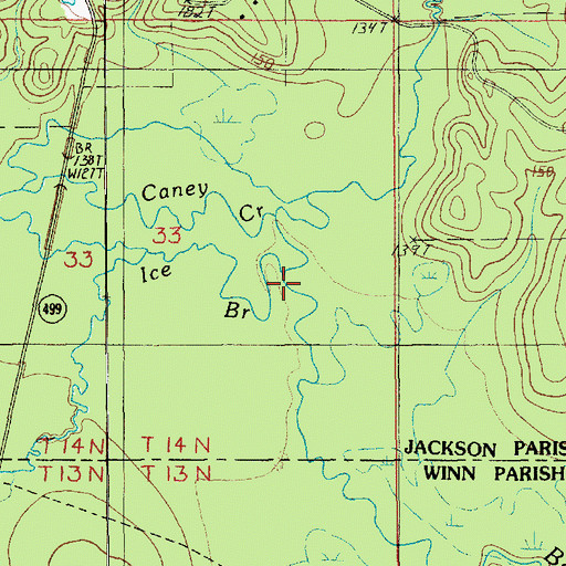 Topographic Map of Pankey Creek, LA