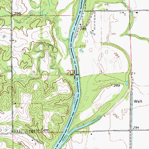 Topographic Map of Rock Creek, AR