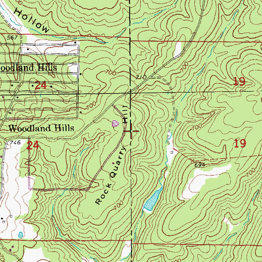 Topographic Map of Rock Quarry Hill, AR