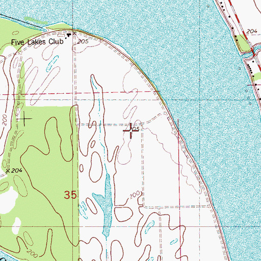 Topographic Map of Rodgers Farm, AR