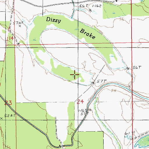 Topographic Map of Dizzy Brake, LA