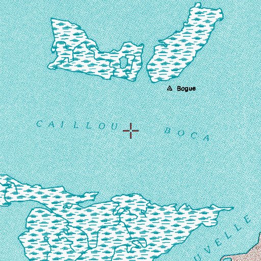 Topographic Map of Caillou Boca, LA