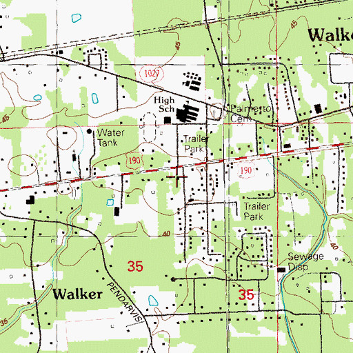 Topographic Map of Bibleway Tabernacle, LA