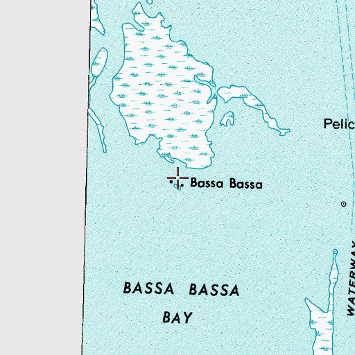 Topographic Map of Bassa Bassa, LA